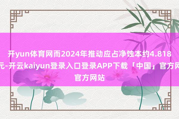 开yun体育网而2024年推动应占净蚀本约4.818亿元-开云kaiyun登录入口登录APP下载「中国」官方网站